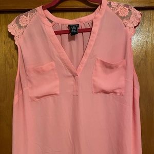 Torrid Lace Sleeve Pocket Tank